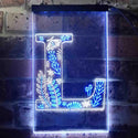 ADVPRO Letter L Initial Monogram Family Name  Dual Color LED Neon Sign st6-i3449 - White & Blue