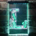 ADVPRO Letter L Initial Monogram Family Name  Dual Color LED Neon Sign st6-i3449 - White & Green