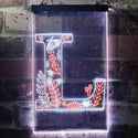 ADVPRO Letter L Initial Monogram Family Name  Dual Color LED Neon Sign st6-i3449 - White & Orange