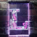 ADVPRO Letter L Initial Monogram Family Name  Dual Color LED Neon Sign st6-i3449 - White & Purple