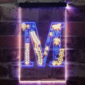 ADVPRO Letter M Initial Monogram Family Name  Dual Color LED Neon Sign st6-i3450 - Blue & Yellow