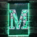 ADVPRO Letter M Initial Monogram Family Name  Dual Color LED Neon Sign st6-i3450 - White & Green