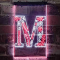 ADVPRO Letter M Initial Monogram Family Name  Dual Color LED Neon Sign st6-i3450 - White & Red