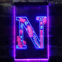 ADVPRO Letter N Initial Monogram Family Name  Dual Color LED Neon Sign st6-i3451 - Blue & Red
