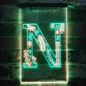 ADVPRO Letter N Initial Monogram Family Name  Dual Color LED Neon Sign st6-i3451 - Green & Yellow
