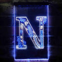 ADVPRO Letter N Initial Monogram Family Name  Dual Color LED Neon Sign st6-i3451 - White & Blue