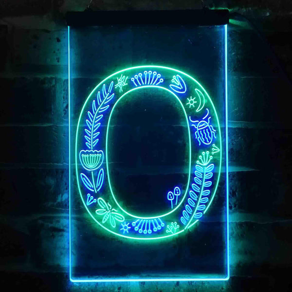 ADVPRO Letter O Initial Monogram Family Name  Dual Color LED Neon Sign st6-i3452 - Green & Blue