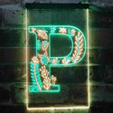 ADVPRO Letter P Initial Monogram Family Name  Dual Color LED Neon Sign st6-i3453 - Green & Yellow