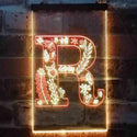ADVPRO Letter R Initial Monogram Family Name  Dual Color LED Neon Sign st6-i3455 - Red & Yellow