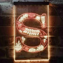 ADVPRO Letter S Initial Monogram Family Name  Dual Color LED Neon Sign st6-i3456 - Red & Yellow