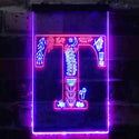 ADVPRO Letter T Initial Monogram Family Name  Dual Color LED Neon Sign st6-i3457 - Red & Blue
