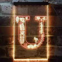 ADVPRO Letter U Initial Monogram Family Name  Dual Color LED Neon Sign st6-i3458 - Red & Yellow
