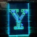 ADVPRO Letter Y Initial Monogram Family Name  Dual Color LED Neon Sign st6-i3462 - Green & Blue