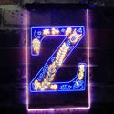 ADVPRO Letter Z Initial Monogram Family Name  Dual Color LED Neon Sign st6-i3463 - Blue & Yellow