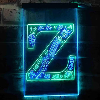 ADVPRO Letter Z Initial Monogram Family Name  Dual Color LED Neon Sign st6-i3463 - Green & Blue