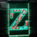 ADVPRO Letter Z Initial Monogram Family Name  Dual Color LED Neon Sign st6-i3463 - Green & Red