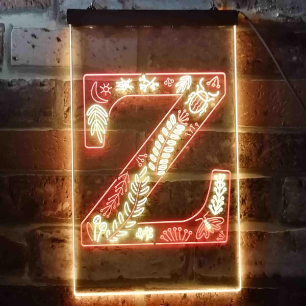 ADVPRO Letter Z Initial Monogram Family Name  Dual Color LED Neon Sign st6-i3463 - Red & Yellow