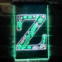 ADVPRO Letter Z Initial Monogram Family Name  Dual Color LED Neon Sign st6-i3463 - White & Green