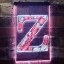 ADVPRO Letter Z Initial Monogram Family Name  Dual Color LED Neon Sign st6-i3463 - White & Red