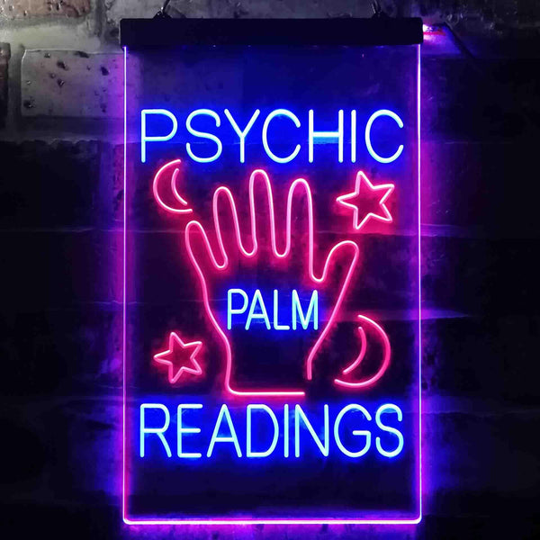 ADVPRO Psychic Palm Readings  Dual Color LED Neon Sign st6-i3464 - Blue & Red