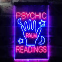 ADVPRO Psychic Palm Readings  Dual Color LED Neon Sign st6-i3464 - Red & Blue