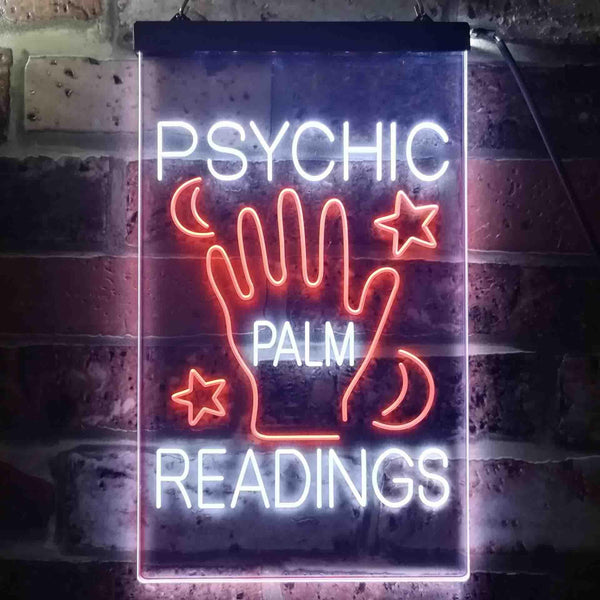 ADVPRO Psychic Palm Readings  Dual Color LED Neon Sign st6-i3464 - White & Orange