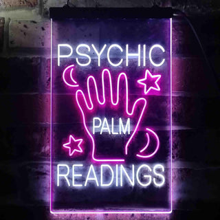 ADVPRO Psychic Palm Readings  Dual Color LED Neon Sign st6-i3464 - White & Purple