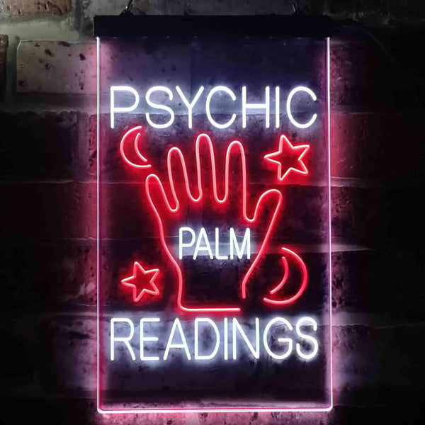 ADVPRO Psychic Palm Readings  Dual Color LED Neon Sign st6-i3464 - White & Red