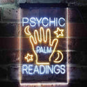 ADVPRO Psychic Palm Readings  Dual Color LED Neon Sign st6-i3464 - White & Yellow