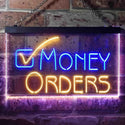 ADVPRO Money Order Sold Here Dual Color LED Neon Sign st6-i3467 - Blue & Yellow