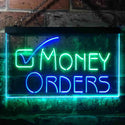 ADVPRO Money Order Sold Here Dual Color LED Neon Sign st6-i3467 - Green & Blue