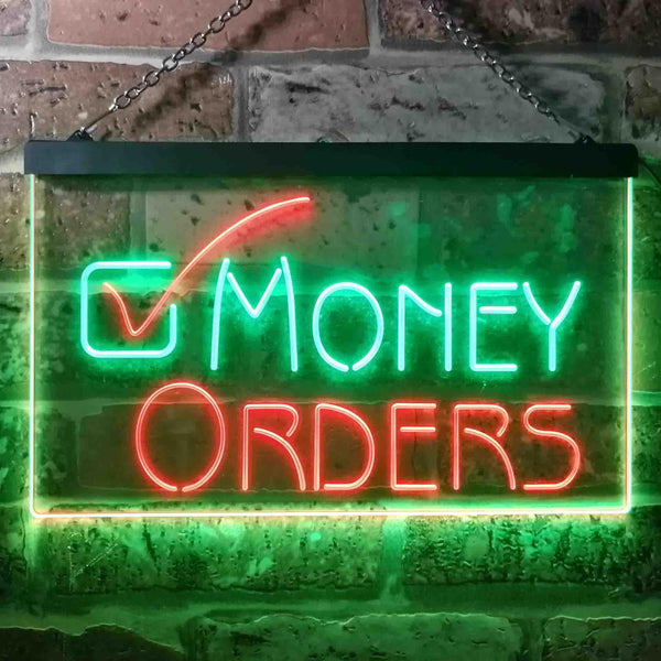 ADVPRO Money Order Sold Here Dual Color LED Neon Sign st6-i3467 - Green & Red