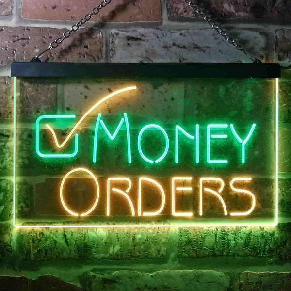 ADVPRO Money Order Sold Here Dual Color LED Neon Sign st6-i3467 - Green & Yellow