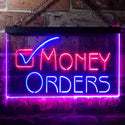 ADVPRO Money Order Sold Here Dual Color LED Neon Sign st6-i3467 - Red & Blue