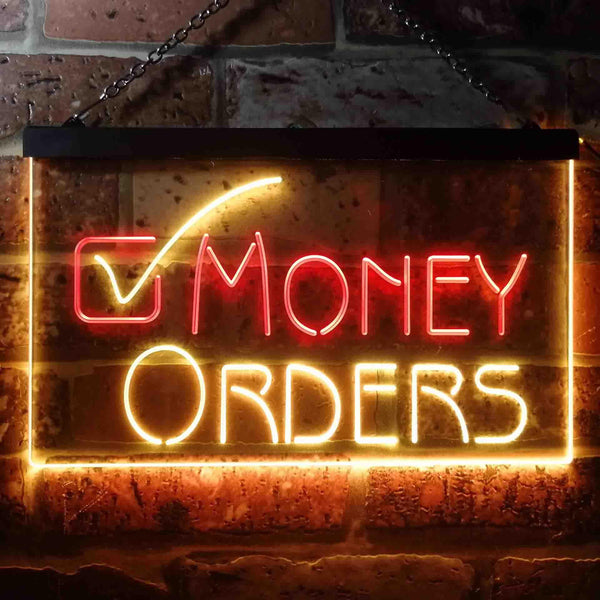 ADVPRO Money Order Sold Here Dual Color LED Neon Sign st6-i3467 - Red & Yellow