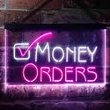 ADVPRO Money Order Sold Here Dual Color LED Neon Sign st6-i3467 - White & Purple