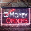 ADVPRO Money Order Sold Here Dual Color LED Neon Sign st6-i3467 - White & Red