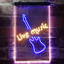 ADVPRO Guitar Live Music Bar Club  Dual Color LED Neon Sign st6-i3468 - Blue & Yellow