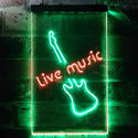 ADVPRO Guitar Live Music Bar Club  Dual Color LED Neon Sign st6-i3468 - Green & Red