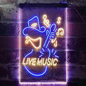 ADVPRO Cowboy Live Music Guitar  Dual Color LED Neon Sign st6-i3469 - Blue & Yellow