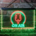 ADVPRO On Air Microphone Studio Dual Color LED Neon Sign st6-i3474 - Green & Red