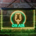 ADVPRO On Air Microphone Studio Dual Color LED Neon Sign st6-i3474 - Green & Yellow