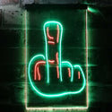 ADVPRO Back Off Middle Finger Bar  Dual Color LED Neon Sign st6-i3476 - Green & Red