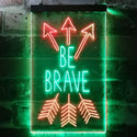 ADVPRO Be Brave Arrow Room Decor  Dual Color LED Neon Sign st6-i3477 - Green & Red
