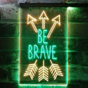 ADVPRO Be Brave Arrow Room Decor  Dual Color LED Neon Sign st6-i3477 - Green & Yellow