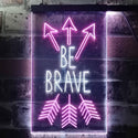 ADVPRO Be Brave Arrow Room Decor  Dual Color LED Neon Sign st6-i3477 - White & Purple