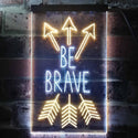 ADVPRO Be Brave Arrow Room Decor  Dual Color LED Neon Sign st6-i3477 - White & Yellow