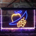 ADVPRO Fruit Shop Apply Grape Banana Dual Color LED Neon Sign st6-i3479 - Blue & Yellow