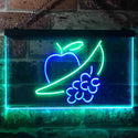 ADVPRO Fruit Shop Apply Grape Banana Dual Color LED Neon Sign st6-i3479 - Green & Blue