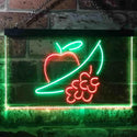 ADVPRO Fruit Shop Apply Grape Banana Dual Color LED Neon Sign st6-i3479 - Green & Red
